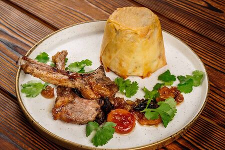 Шах-плов с корейкой молодого ягненка