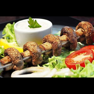 Грибы на мангале