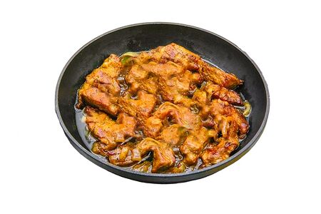 Поджарка из свинины с луком