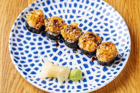 Гребешок, краб и лосось на углях