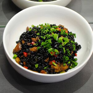 Чёрный рис с уткой