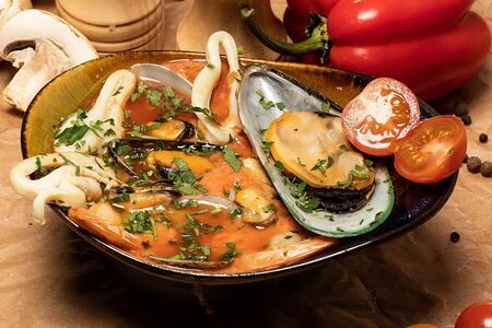 Суп с морепродуктами