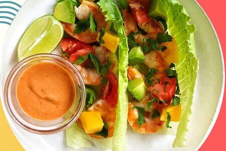 Салат Тако с креветками