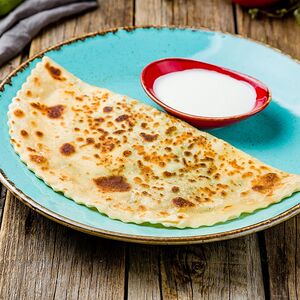 Кутаб с помидором и сыром