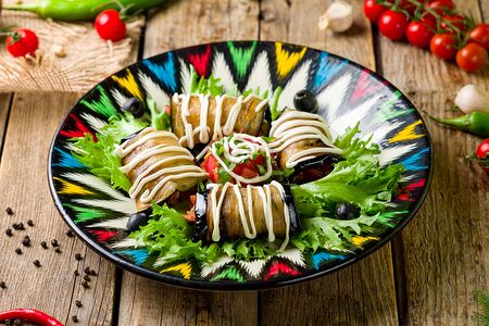 Рулет из баклажанов