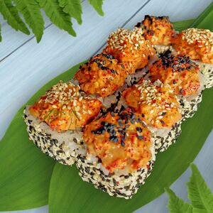 Запечённый ролл Угорь vs Лосось