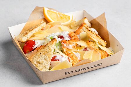 Цезарь с тигровыми креветками