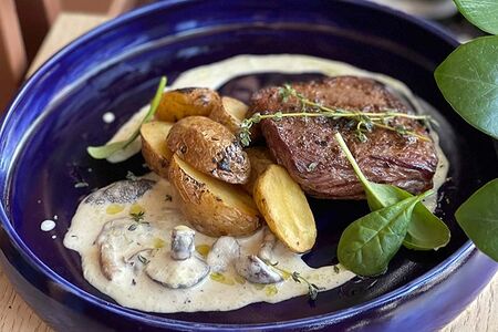 Скерт с картофелем и грибами