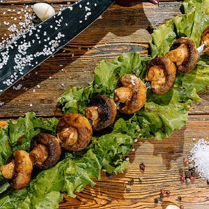 Грибы на углях