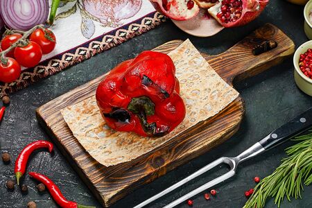 Болгарский перец на углях