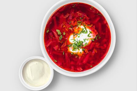 Борщ со сметаной 