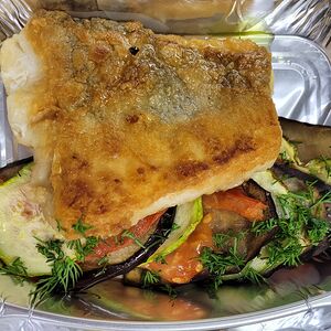 Судак с рататуем