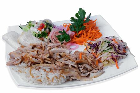 Донер Куриный на тарелке