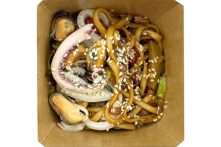 Лапша удон с морепродуктами