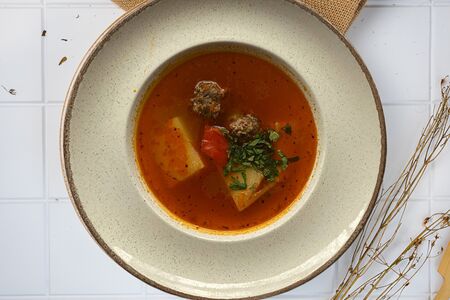 Суп тефтелевый