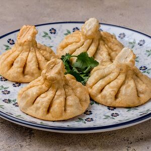 Хинкали с бараниной жареные