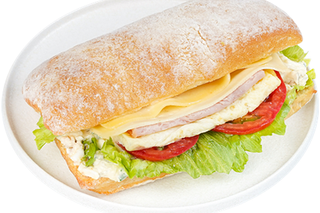 Бутер сыр-ветчина-омлет