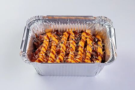 Рисовая лазанья с беконом и грибами