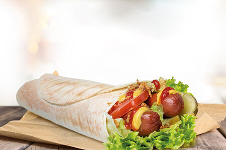 Дабл Папа ролл с куриной колбаской