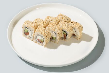 Лосось в кунжуте