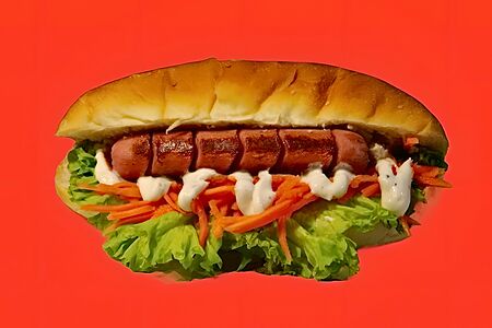 Хот-дог с корейской морковью