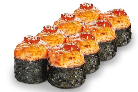 Запеченный ролл с креветкой