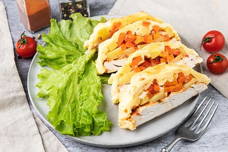 Куриная грудка с овощами