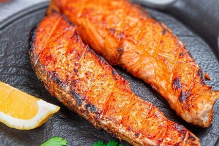 Семга на мангале