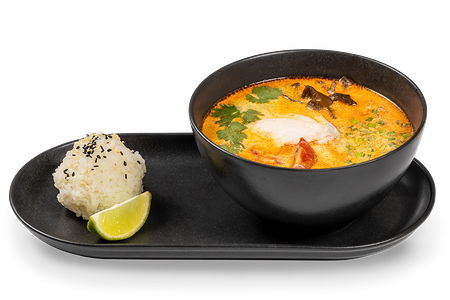 Суп Том Ям Кай с копчёной курицей и шиитаке