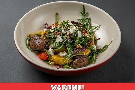 Салат с куриной печенью