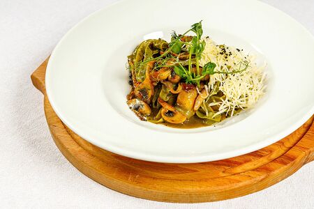 Спагетти с креветками