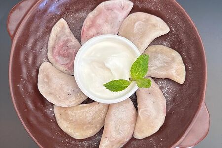 Вареники с вишней и маком