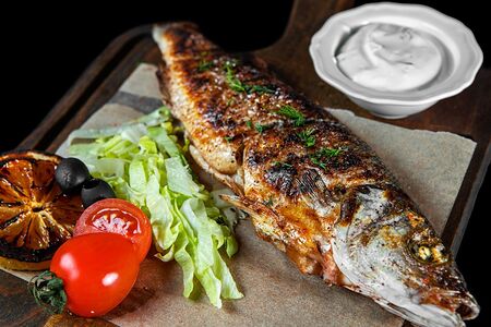 Сибас на углях