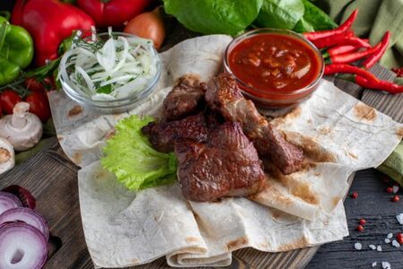 Шашлык из бараньей мякоти 