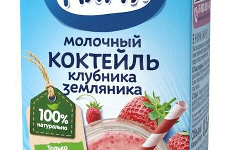 Фрутоняня Молочный коктейль клубника/земляника 2,1%