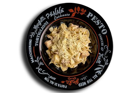 Паста с курицей и грибами
