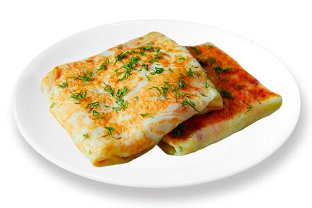 Блинчик с творогом и курагой