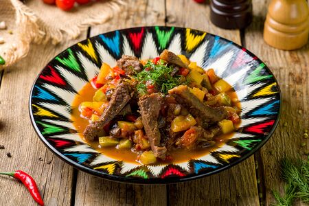 Рагу овощное с мясом