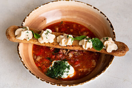 Густой фасолевый суп из баранины