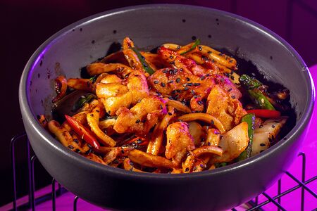 Корейская лапша с курицей 