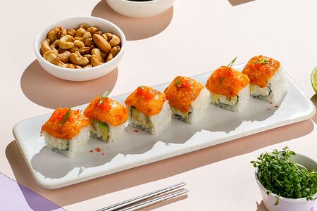 Запеченные роллы с крабом 