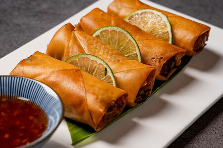 Хрустящие спринг-роллы с овощами