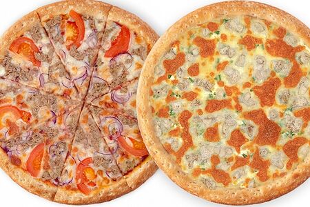 2 пиццы Тунец и Сочная курочка