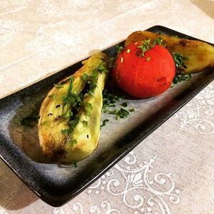 Овощи, запеченные на мангале