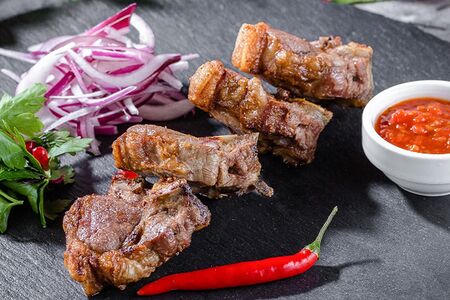 Шашлык из бараньей почечной части