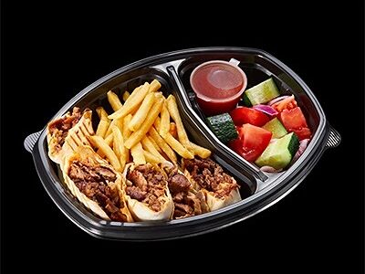 Арабский обед на тарелке из говядины