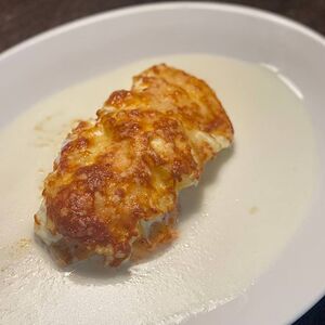 Семга, запеченная под сыром пармезан