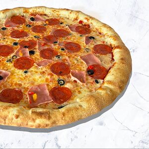 Пицца Баварская с колбасным бортом