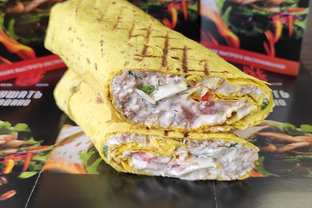 Лаваш-ролл с креветками