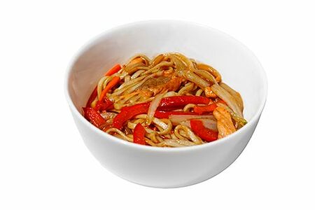 Удон с лососем